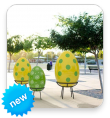 Nadrozmerné dekoračné vajíčka CITY EGGS - rôzne výšky