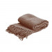 Pletená bavlnená deka 130x170 cm - hnedá farba