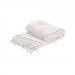 Pletená bavlnená deka 130x170 cm - biela farba