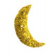 Veľký dekoračný mesiac z fólie 44 cm - zlatá farba