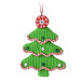  Keramický vianočný stromček 9 cm - motív 3.