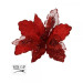 Veľký vianočný kvet na štipci - červená farba