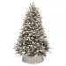 Prútený kryt na stojan vianočných stromčekov - biela farba ( stromček EMERALD ROSEMARY 210 cm )