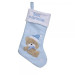 Detské mikulášske ponožky 41 cm - modrá farba