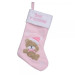 Detské mikulášske ponožky 41 cm - ružová farba